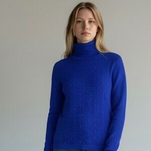 Athleta Blue Black Zigzag Pattern Mock Neck Long Sleeve Athletic Top Womens XS